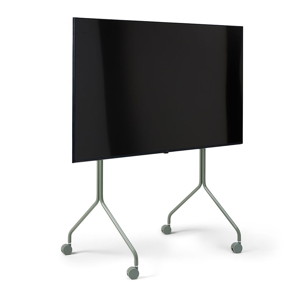 Moon Rollin Tall TV Stand in premium oak finish